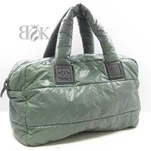 Chanel green sticker bag Cocoon Coco